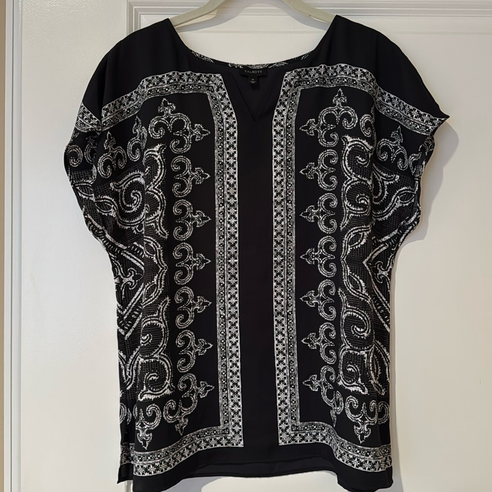 Talbots Sleeveless Print Blouse